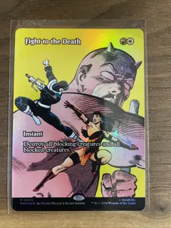 Fight to the Death NM Borderless Foil #90 - MTG Marvel Super Heroes - Image 1