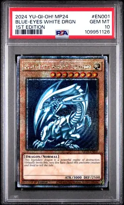 YUGIOH PSA 10 Blue-Eyes White Dragon MP24-EN001 QCR 1st Edition *1126 - Image 1