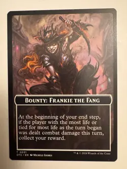 Bounty: Frankie the Fang // Bounty Rules Double-Sided Token [Outlaws Magic MTG - Image 1