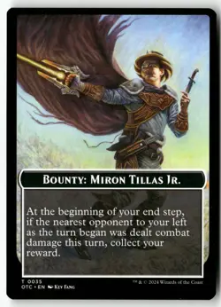 Miron Tillas Jr / Bounty Rules Two-Sided Token 35 Outlaws of Thunder Junction NM - Image 1