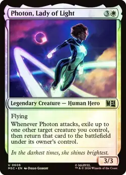 NM Foil Photon, Lady of Light, MTG, Super Heroes, Magic the Gathering, 606 - Image 1