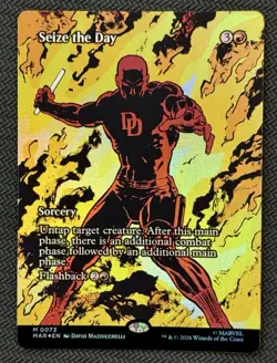 MTG Seize the Day (Borderless Foil) M 0073 Marvel Universe Eternal-Legal - Image 1