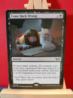 Come Back Wrong - Duskmourn: House of Horror - Rare - NM - MTG - Image 1