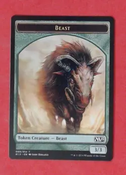 MTG (10) Beast Token - Core Set 2015 -M15 9/14 -U43 - Image 2