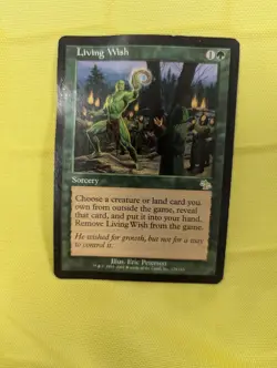 Living Wish Judgment HEAVILY PLD Green Rare MAGIC THE GATHERING CARD HP MTG - Image 1