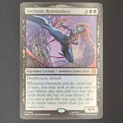 MTG Gwenom, Remorseless #0286 SPM Promo Foil - Image 1