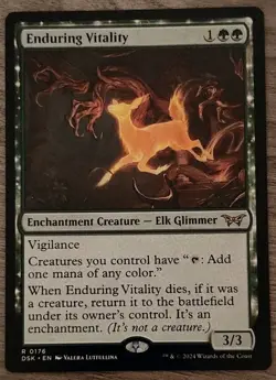 Enduring Vitality #0176 MTG Duskmourn: House of Horror Rare NM - Image 1