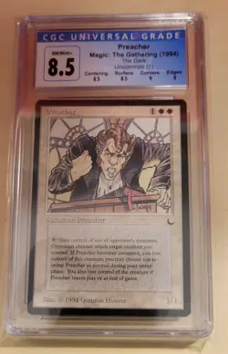 Mtg PREACHER CGC 8.5 quad+ The Dark Reserve List -Argo- - Image 1