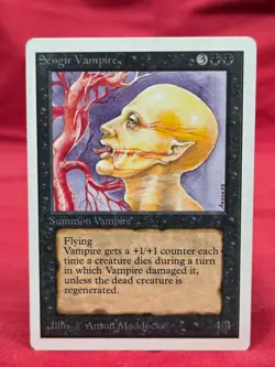 Unlimited Sengir Vampire MTG Magic The Gathering 1993 - LP - Image 1