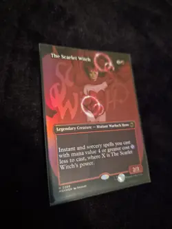 The Scarlet Witch MTG Marvel Super Heroes Logo Art *foil* NM/M 0368 Rare - Image 1