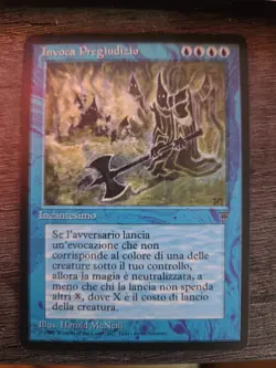 Magic MTG Invoke "Prejudice" Legends Italian Banned Art Harold McNeill - Image 1