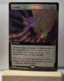 Erode Borderless Secrets of Strixhaven MTG NM MTG FOIL - Image 1