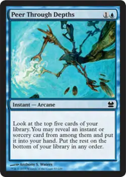 X4 Peer Through Depths Modern Masters LP/NM MTG Magic DNA GAMES - Image 1