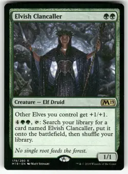 Elvish Clancaller 179 Rare Core Set 2019 Magic: The Gathering Near Mint - Image 1