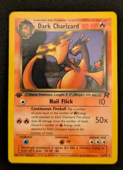Pokemon Dark Charizard 1st Edition Non-Holo Rare Card - Image 1