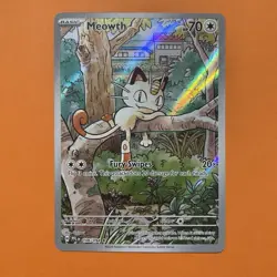 Meowth Illustration Rare 106/094 Phantasmal Flames Pokemon Card PFL Mint IR - Image 3