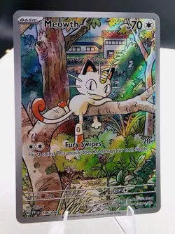 Pokemon Meowth 106/094 IR Me02: Phantasmal Flames Illustration Rare NM Full Art - Image 1