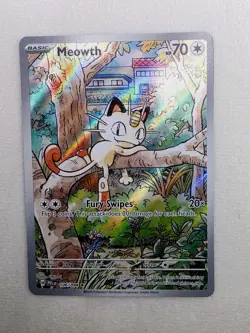 Pokemon Meowth 106/094 IR Me02: Phantasmal Flames Illustration Rare NM Full Art - Image 3