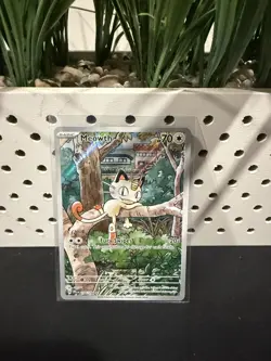Meowth 106/094 IR Phantasmal Flames Illustration Rare Full Art Pokemon NM - Image 1