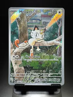 Pokemon Meowth 106/094 – Phantasmal Flames – English IR (Illustration Rare) - Image 1