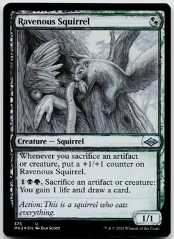 Ravenous Squirrel (Showcase) 375 Modern Horizons 2 Magic: The Gathering Foil NM - Image 1