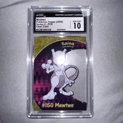 Mewtwo Pokemon 2000 Topps TV Animation Clear Cards English #PC5 CGC 10 - Image 1