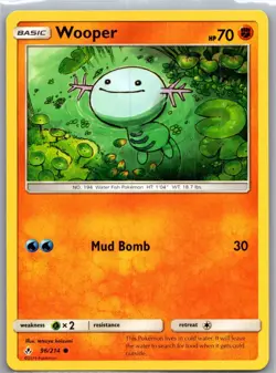 Wooper 96/214 Common Unbroken Bonds Pokemon Lightly Played - Image 1