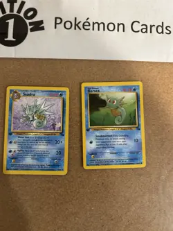 Seadra + Horsea 1st Edition Pokemon Card Lot Vintage WOTC - Image 1