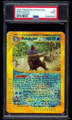 2002 Pokemon FERALIGATR Expedition REVERSE HOLO Jumbo TOPPER Card 2/12 - PSA 9 - Image 1