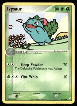 Pokemon Cards Ivysaur 34/100 Crystal Guardians Uncommon LP *1 - Image 1