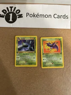 Golbat + Zubat 1st Edition Pokemon Card Lot Vintage WOTC - Image 1