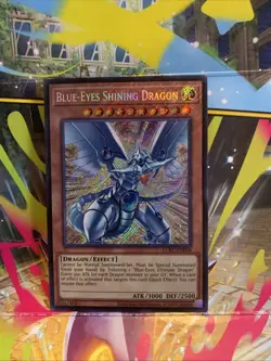 Yu-Gi-Oh! Blue-Eyes Shining Dragon LCKC-EN008 Secret Rare Unlimited Edition - Image 1