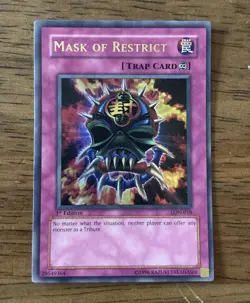 Yu-Gi-Oh! Mask of Restrict Ultra Rare LON-018 1st Edition NM - Image 1