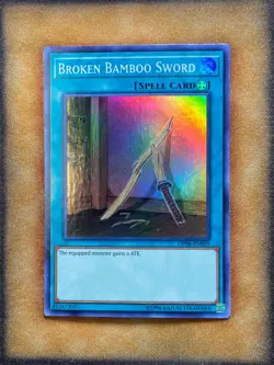 Yugioh Broken Bamboo Sword OP08-EN009 Super Rare NM - Image 1