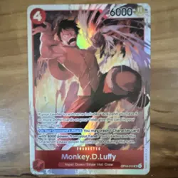 Bandai One Piece CCG Monkey D. Luffy SR Holo OP16-015 6000 - Image 1