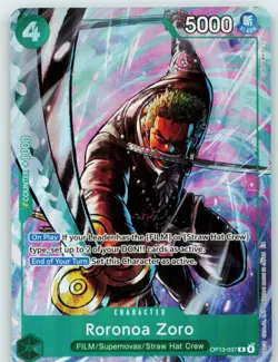 Roronoa Zoro OP13-037 Premium Card Collection Best Selection Vol 6 One Piece ENG - Image 2