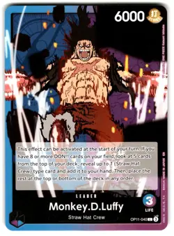 Monkey.D.Luffy (040) OP11-040 A Fist of Divine Speed One Piece - Image 1