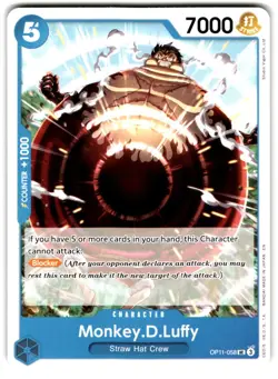 Monkey.D.Luffy (058) OP11-058 A Fist of Divine Speed One Piece - Image 1