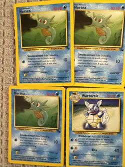 Lot Of 31 VTG Pokemon TCG Cards Horsea Squirtle Dewgong Shellder Seadra Etc - Image 2