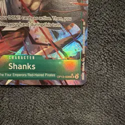 Shanks OP13-028 Alt Art SR Foil One Piece TCG Carrying On His Will NM - Image 4