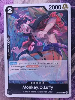 Monkey.D.Luffy (095) OP16-095 Rare The Time of Battle One Piece Foil Near Mint - Image 1