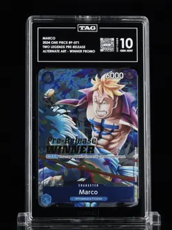 TAG 10 MARCO 2024 ONE PIECE PROMO #P-071 TWO LEGENDS PRE-RELEASE WINNER - Image 1
