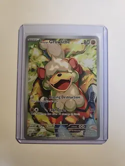 Pokemon TCG Twilight Masquerade Hisuian Growlithe Illustration Card 181/167 - Image 1
