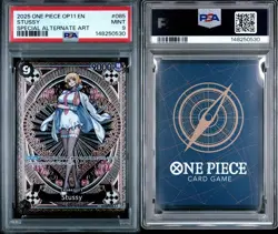 2025 ONE PIECE OP11-A FIST OF DIVINE SPEED SPECIAL ALTERNATE ART STUSSY PSA 9 - Image 3