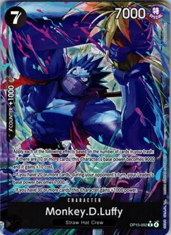 Monkey.D.Luffy (Alt Art) OP15-092 Adventure on Kami's Island One Piece Foil NM - Image 1
