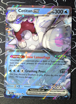 Pokemon TCG Cetitan EX 65/182 Destined Rivals Double Rare NM/M - Image 1