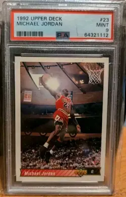 1992 Upper Deck MICHAEL JORDAN #23 Graded PSA 9 Mint Chicago Bulls HOF GOAT - Image 2