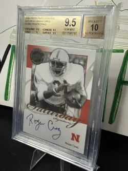 Roger Craig BGS 9.5/Auto 10. On Card 2008 Press Pass Legends Saturday Signatures - Image 1