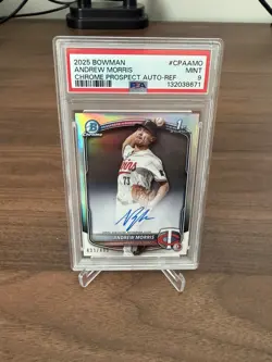 2025 Bowman Chrome Andrew Morris 1st Auto Refractor /499 PSA 9 - Image 1