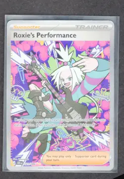 Pokemon Roxie's Performance CRI 121/086 SIR Holo ME04: Chaos Rising NM - Image 1